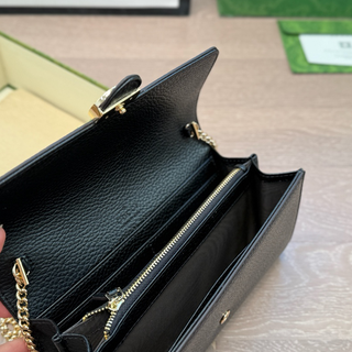 Black Casual Daily Letters Chains Bags