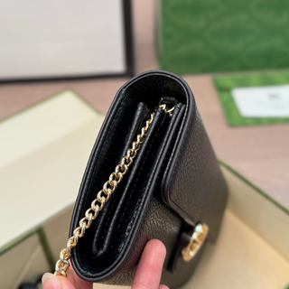 Black Casual Daily Letters Chains Bags