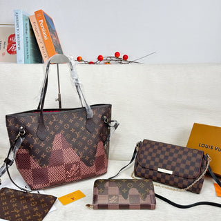 Brown Casual Daily Letters Zipper Bags