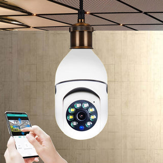 WiFi CAMERA 1080P Bulb 4X Zoom Camera E27 Home 5GWiFi Alarm Monitor - Thomas Family Essentials LLC