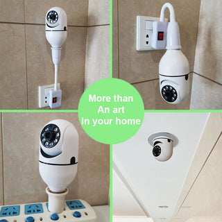 WiFi CAMERA 1080P Bulb 4X Zoom Camera E27 Home 5GWiFi Alarm Monitor - Thomas Family Essentials LLC
