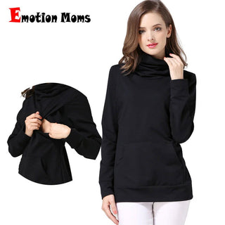 Winter Turtleneck Maternity Tops Breastfeeding Shirt Long Sleeve Postpartum Coat Loose Pregnant Women Clothes - Thomas Family Essentials LLC
