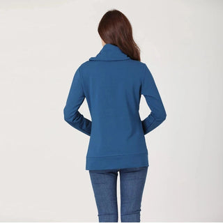 Winter Turtleneck Maternity Tops Breastfeeding Shirt Long Sleeve Postpartum Coat Loose Pregnant Women Clothes - Thomas Family Essentials LLC