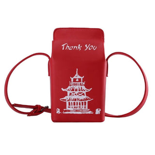 Women Chinese Tower Printing Box Shoulder Bags Fashion Cartoon Crossbody Bag Small Girl's Bag Cute Coin Purse bolso mujer - Thomas Family Essentials LLC