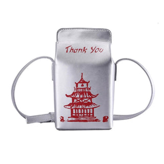 Women Chinese Tower Printing Box Shoulder Bags Fashion Cartoon Crossbody Bag Small Girl's Bag Cute Coin Purse bolso mujer - Thomas Family Essentials LLC