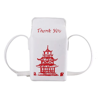 Women Chinese Tower Printing Box Shoulder Bags Fashion Cartoon Crossbody Bag Small Girl's Bag Cute Coin Purse bolso mujer - Thomas Family Essentials LLC