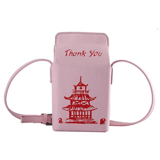 Women Chinese Tower Printing Box Shoulder Bags Fashion Cartoon Crossbody Bag Small Girl's Bag Cute Coin Purse bolso mujer - Thomas Family Essentials LLC