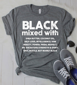 Women's Black Mixed With... T-Shirt. Available In Many Colors. - Thomas Family Essentials LLC