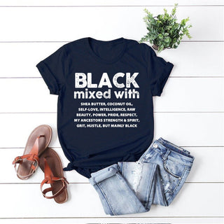 Women's Black Mixed With... T-Shirt. Available In Many Colors. - Thomas Family Essentials LLC