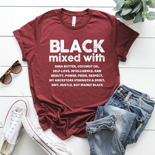 Women's Black Mixed With... T-Shirt. Available In Many Colors. - Thomas Family Essentials LLC