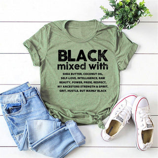 Women's Black Mixed With... T-Shirt. Available In Many Colors. - Thomas Family Essentials LLC