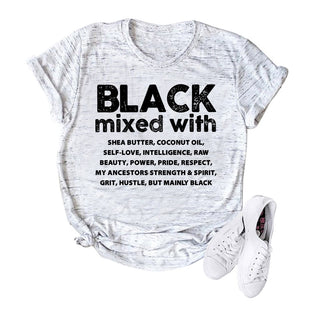 Women's Black Mixed With... T-Shirt. Available In Many Colors. - Thomas Family Essentials LLC