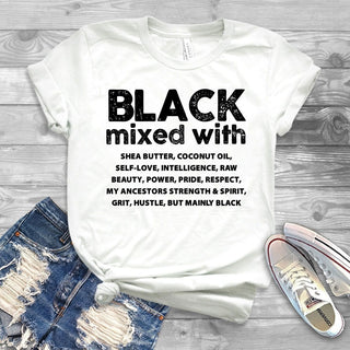 Women's Black Mixed With... T-Shirt. Available In Many Colors. - Thomas Family Essentials LLC