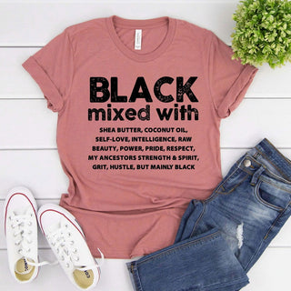 Women's Black Mixed With... T-Shirt. Available In Many Colors. - Thomas Family Essentials LLC