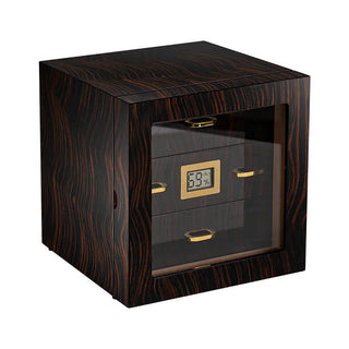 cigar cabinet, three-layer perspective window, high gloss paint, cedar wood, large capacity cigar moisturizing cabinet - Thomas Family Essentials LLC